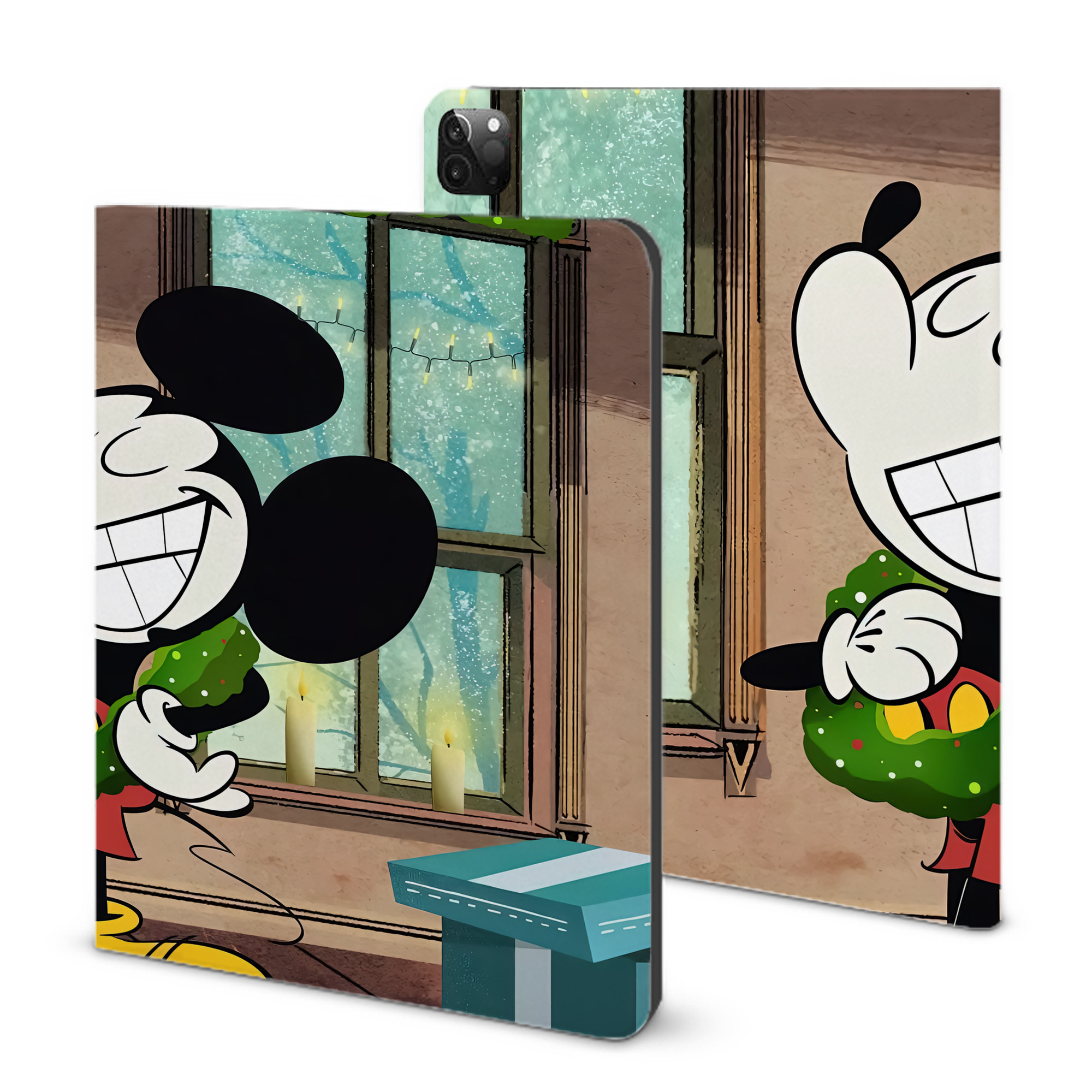 （画像用） ミッキーマウス Mickey Mouse IPadケース ペンホルダー付き ブックスタイルデザイン
